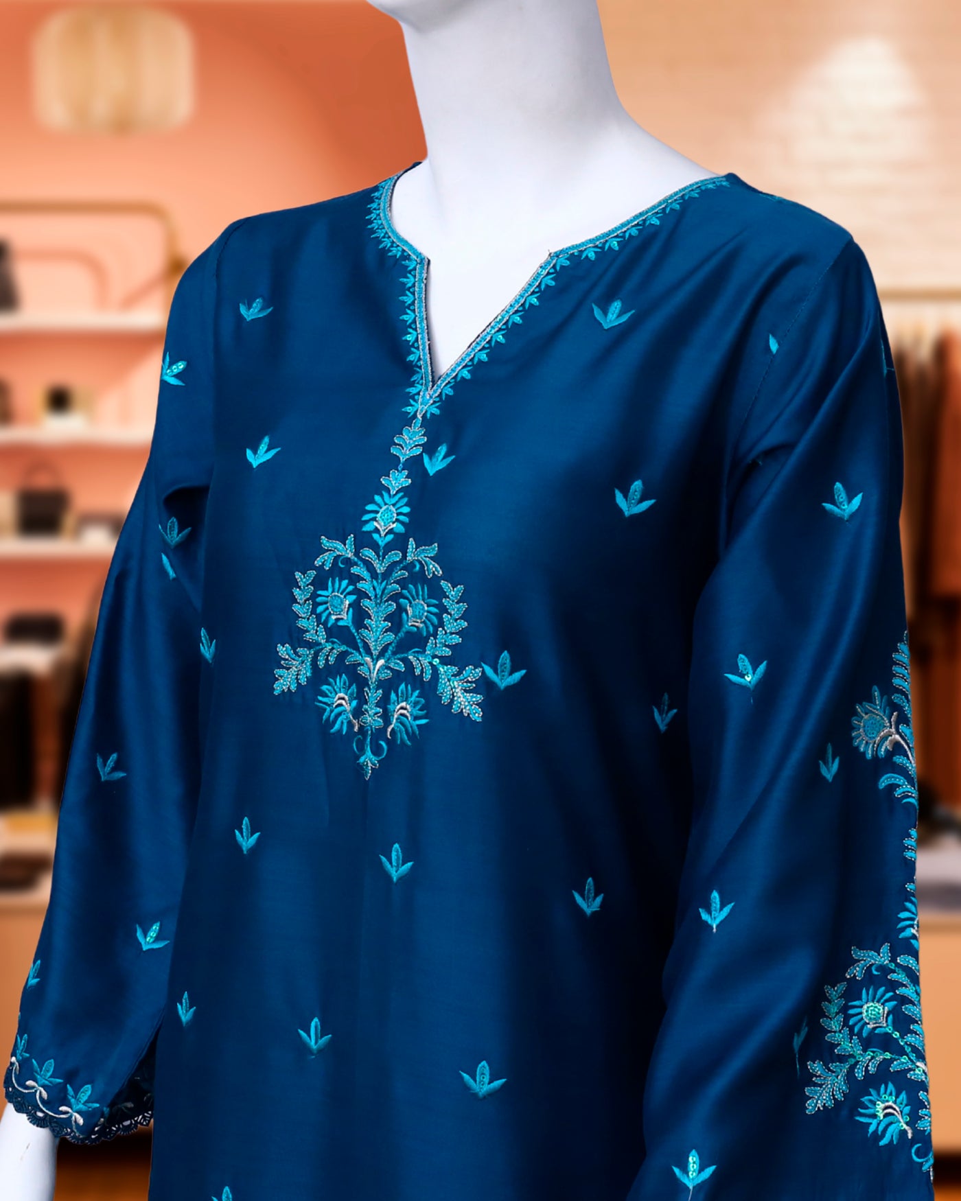 Serena Teal – 2 Piece Premium Quality Viscose Fabric by Leiffab