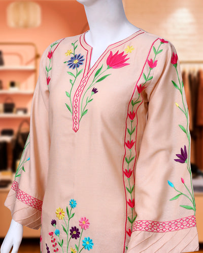 Parisa Beige – 2 Piece Classic Karandi Fabric by Leiffab