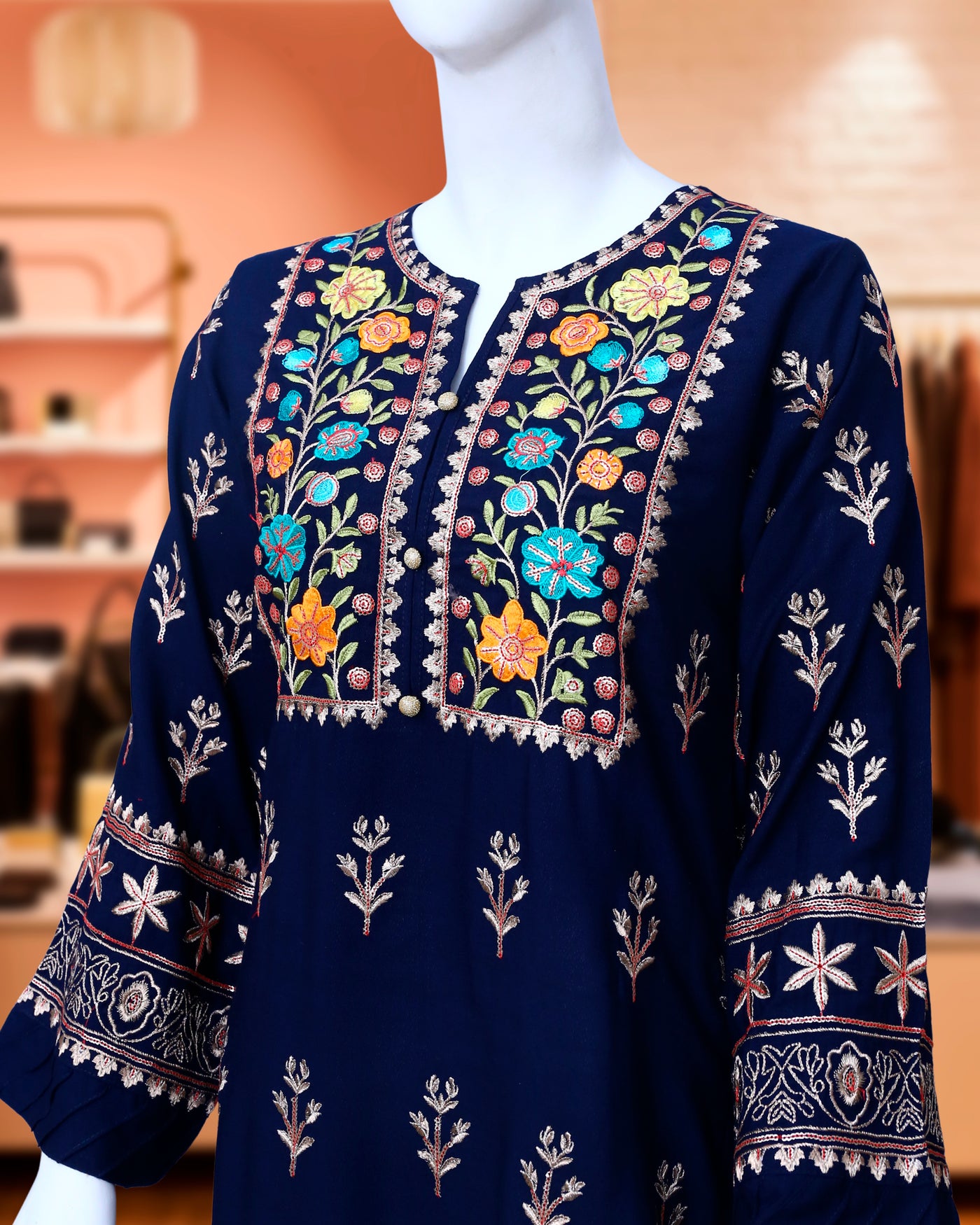 Sapphire Navy Blue – 2 Piece Signature Karandi by Leiffab