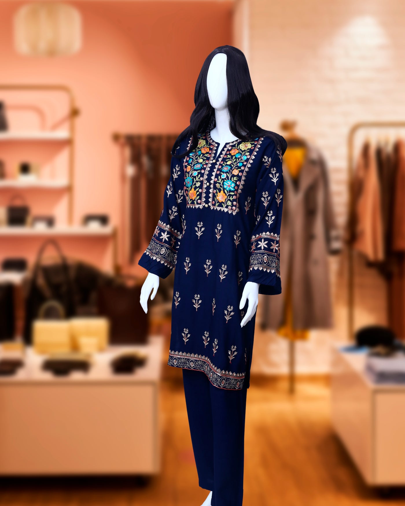 Sapphire Navy Blue – 2 Piece Signature Karandi by Leiffab