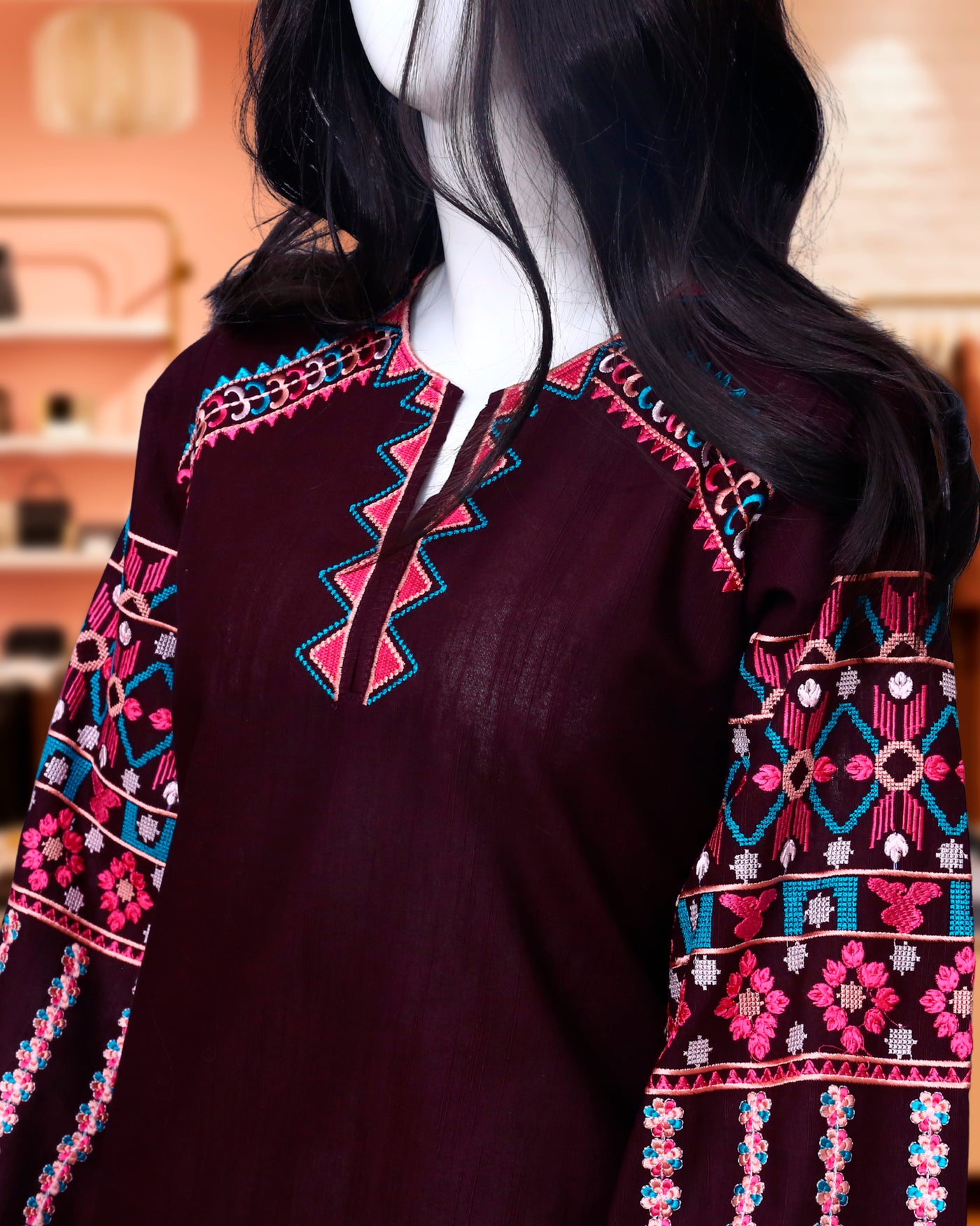 Zyra Plum – 2 Piece Khadar Collection by Leiffab