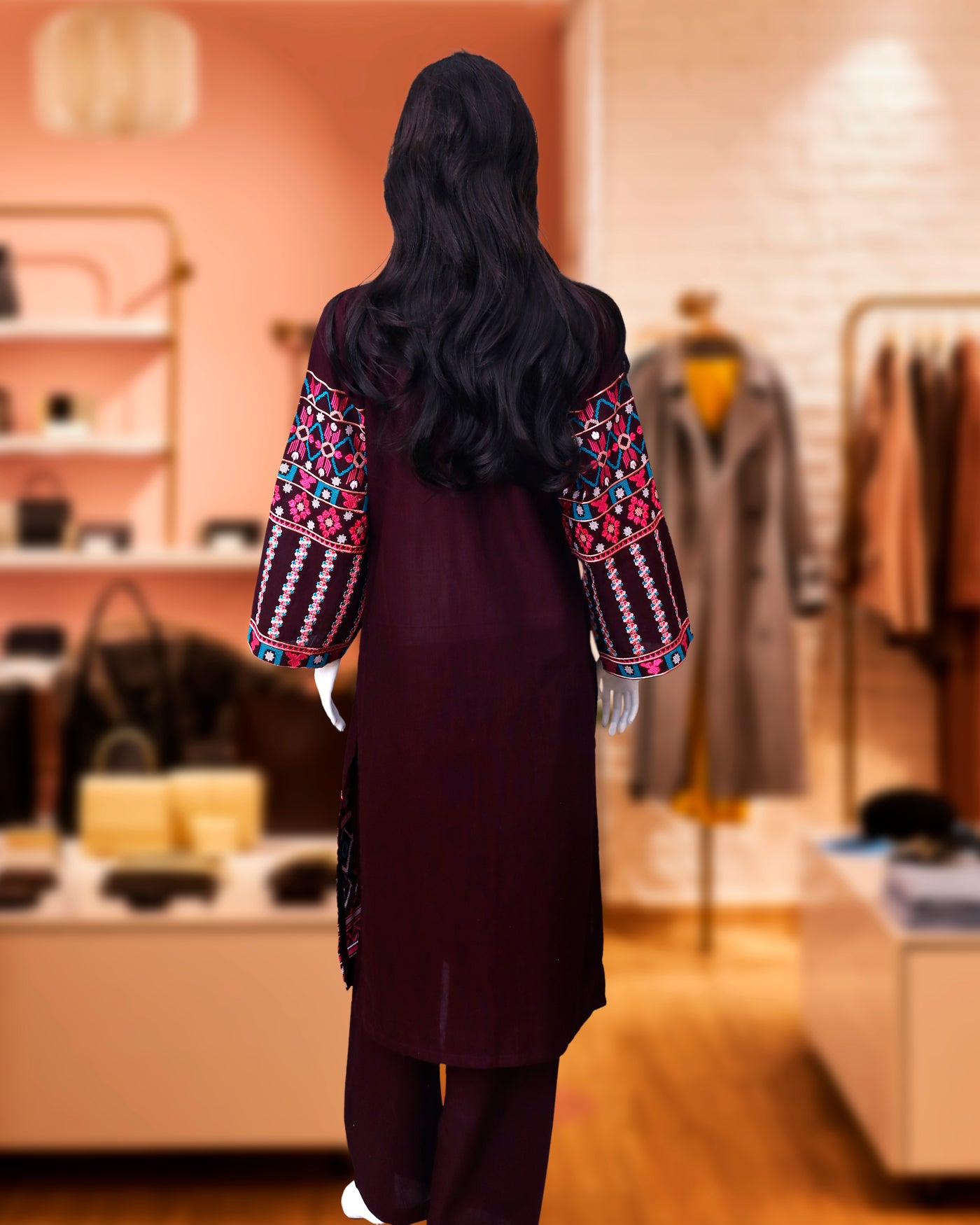 Zyra Plum – 2 Piece Khadar Collection by Leiffab