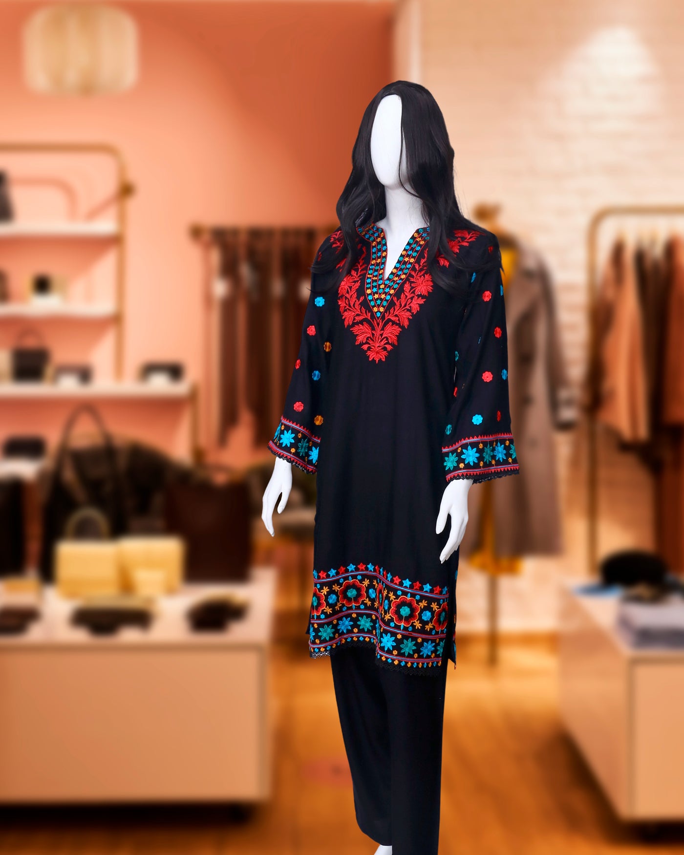 Tara Black – 2 Piece Premium Karandi Collection by Leiffab