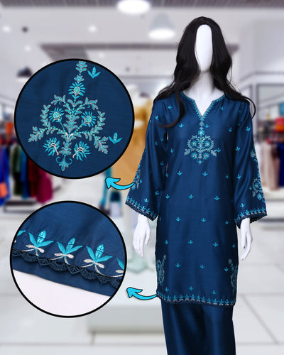 Serena Teal – 2 Piece Premium Quality Viscose Fabric by Leiffab